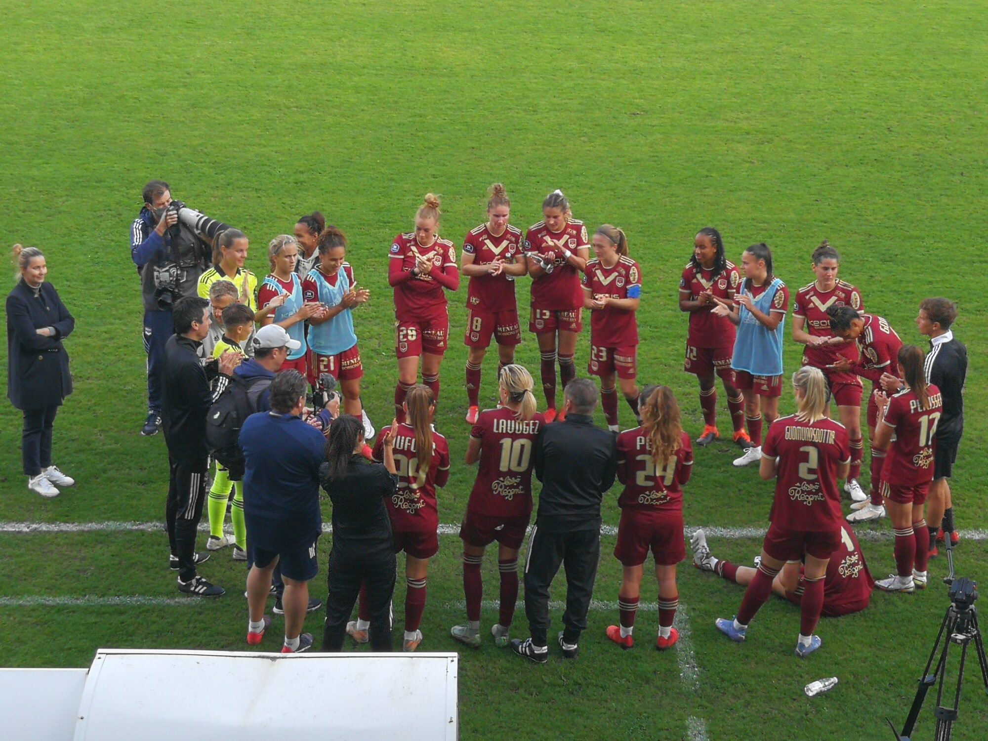 photo d'après match de la section féminine du FC Girondins de Bordeaux